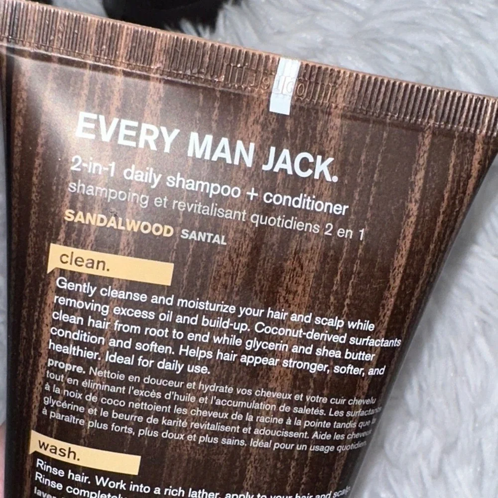 Every Man Jack 2-in-1 Daily Shampoo + Conditioner Sandalwood 8oz 3 Pack